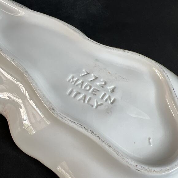 Vintage Majolica Chili Pepper Spoon Rest Italy Ceramic Style 7724 Kitchen Decor - Picture 7 of 7